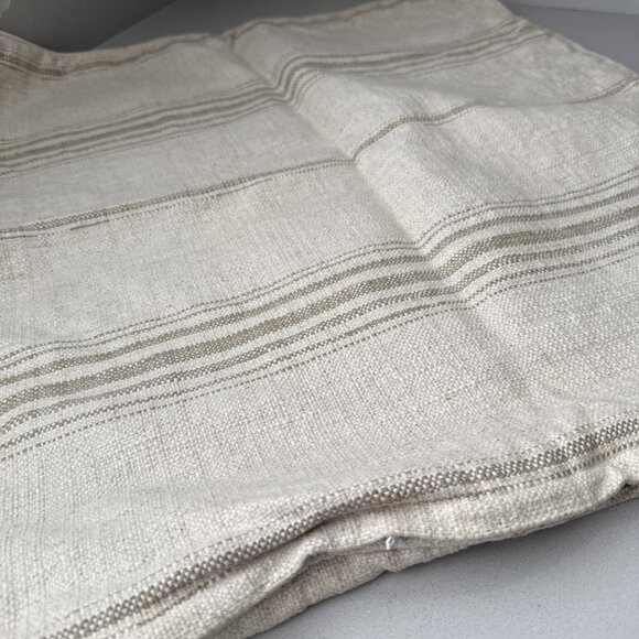 Pottery Barn Pillow Cushion Cover Neutral Natural Farmhouse Heavy Cotton Zip - Picture 2 of 10